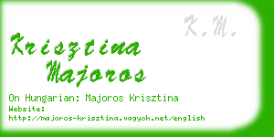 krisztina majoros business card